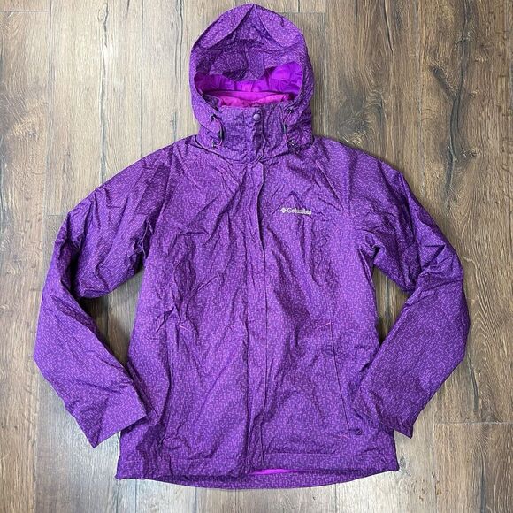 Columbia Womens Outer West Interchange Bright Plum Medium 3-in-1 Jacket SZ SM - Picture 1 of 8
